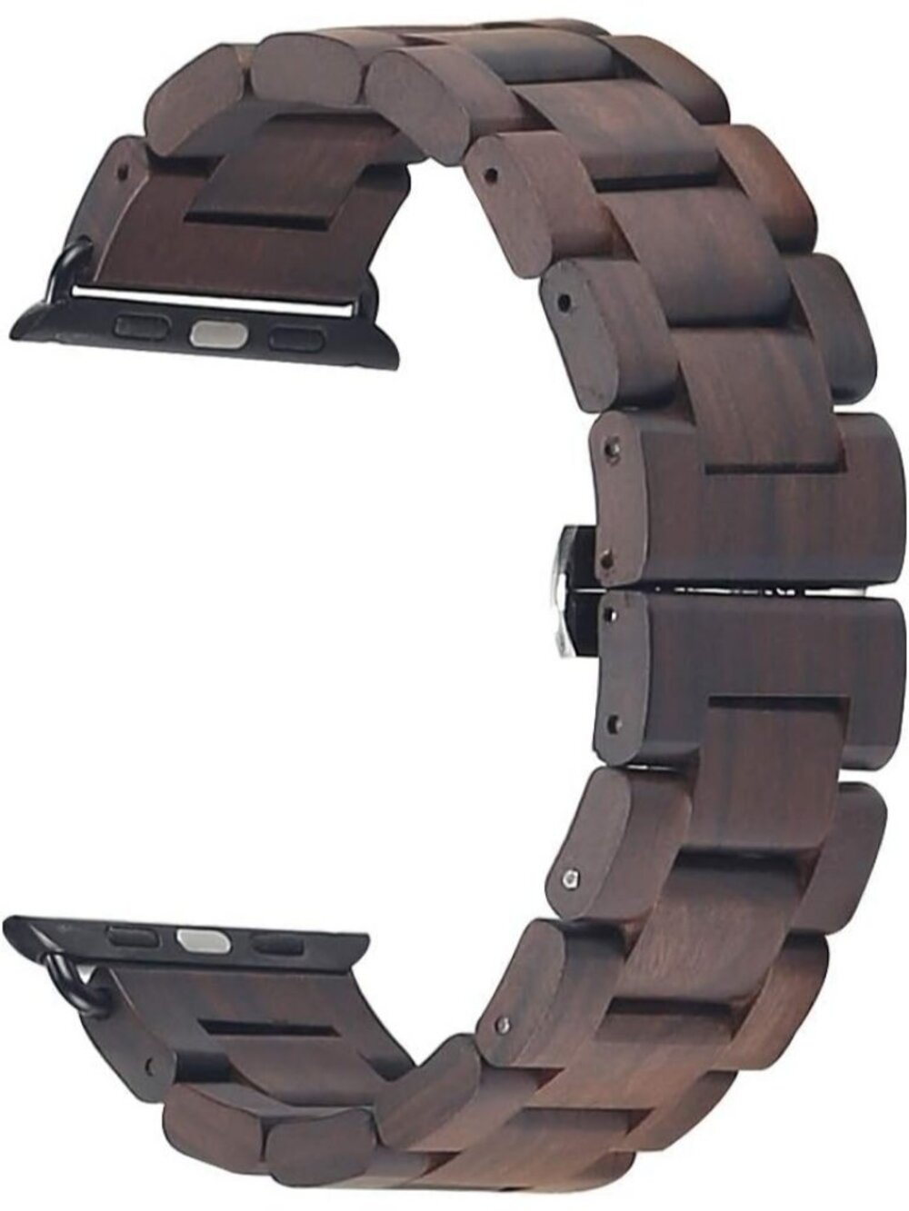 Men's Brown Analog Quartz Natural Hardwood Compatible Waterproof Wooden Watch - Picture 2 of 7